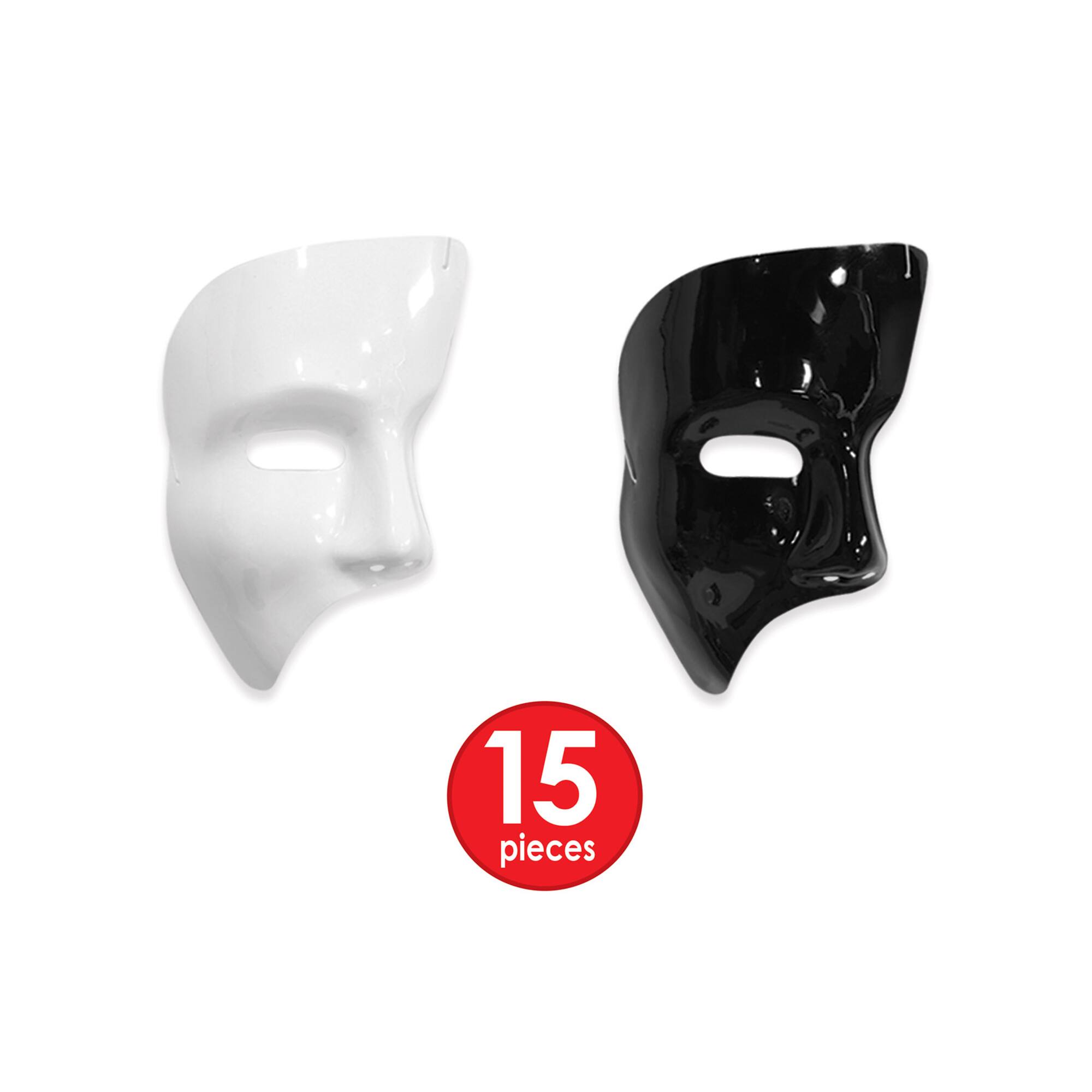 Beistle Black & White New Year Masquerade Party Favor Kit for 50